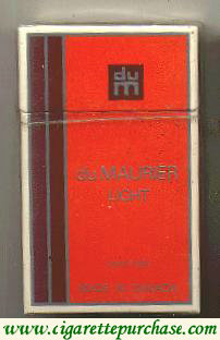 Du Maurier Light cigarettes hard box
